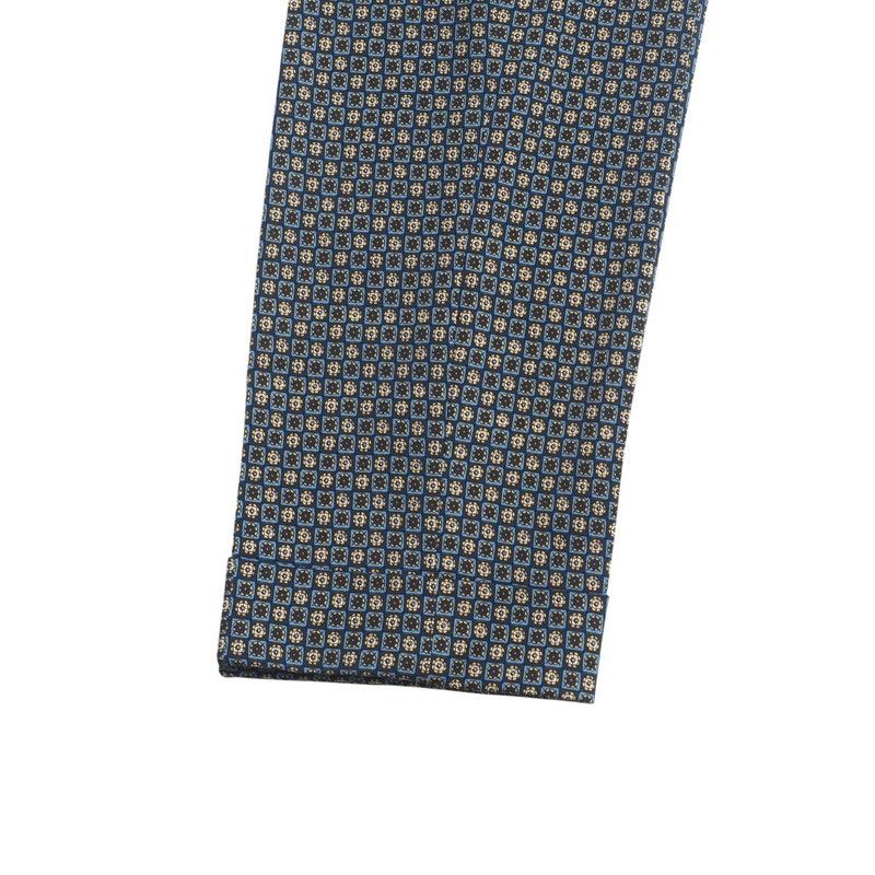 Prada Pants Size 38S Stretch Full Pattern Center Press Roll Up 20250218 Ra3425