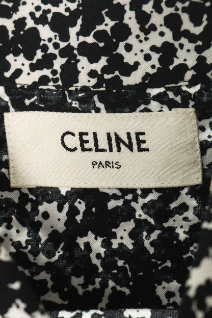 Celine 19AW 2c028371f Viscose Classic Marble Long Sleeve Shirt Men 39