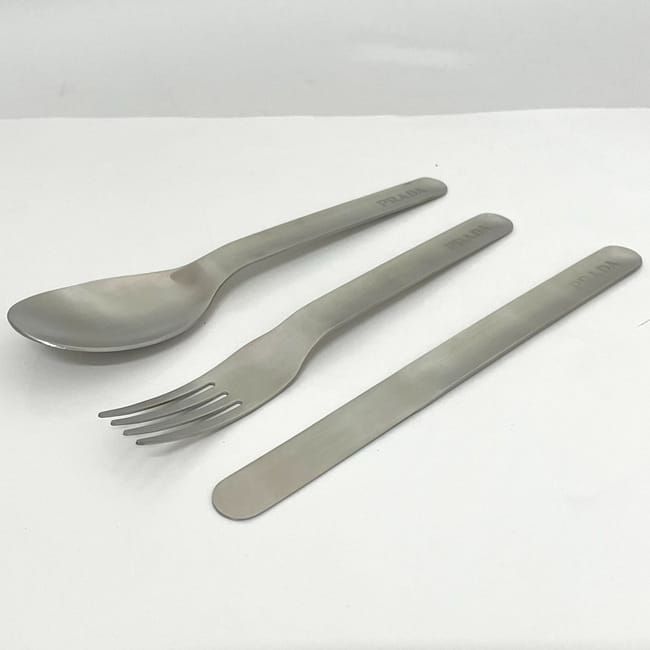 Prada Cutlery Set Silver Black Bloom 2up004 Unused Excellent Condition