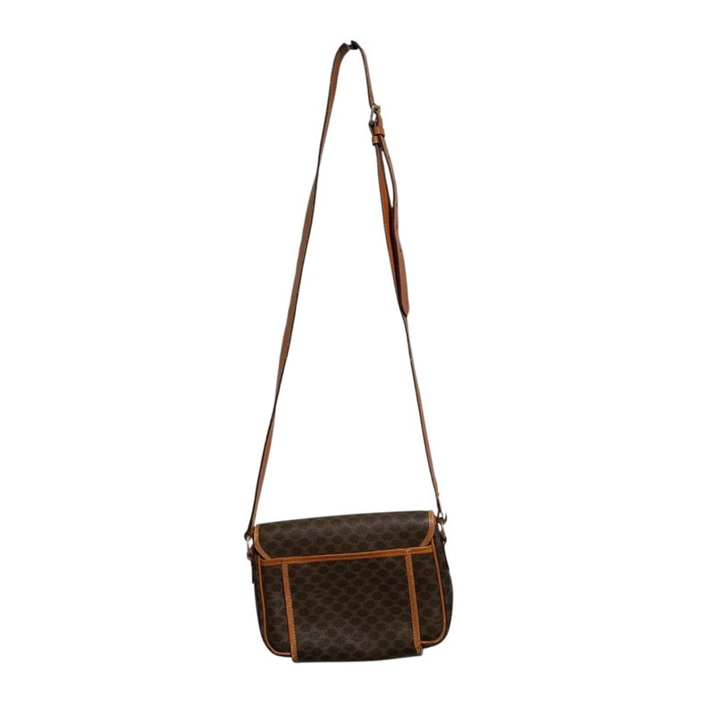 Celine - F 09 Vintage Macadam Shoulder Bag Women Brown FREE
