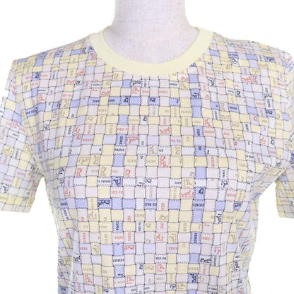 Hermes 25SS 5e4645dkdd34 Bolduc Au Carre Bolduc Check 100% Cotton Crew Neck