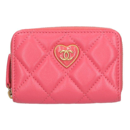 Chanel Matelasse Lambskin Leather Card Case Women