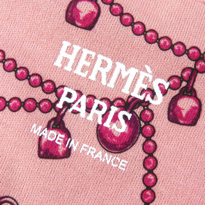 Hermes 22AW 100% Cotton Tresor De Medor Short Sleeved T-shirt Cut And Sewn Pink