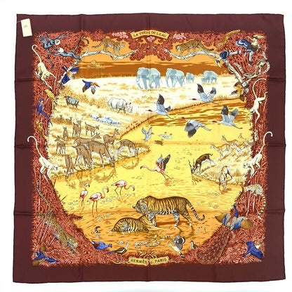 Hermes Carre 90 Large Scarf Silk Hermes La Trve De Leau Water Truce Robert