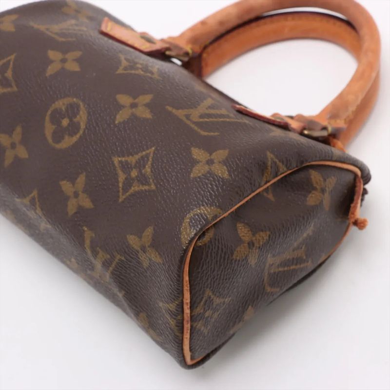 Louis Vuitton Monogram Mini Speedy M41534 Leather 2WAY Shoulder Bag Crossbody