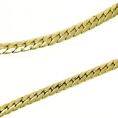 Christian Dior GP Rhinestone Colored Stone CD Logo Necklace Gold Blue 483543