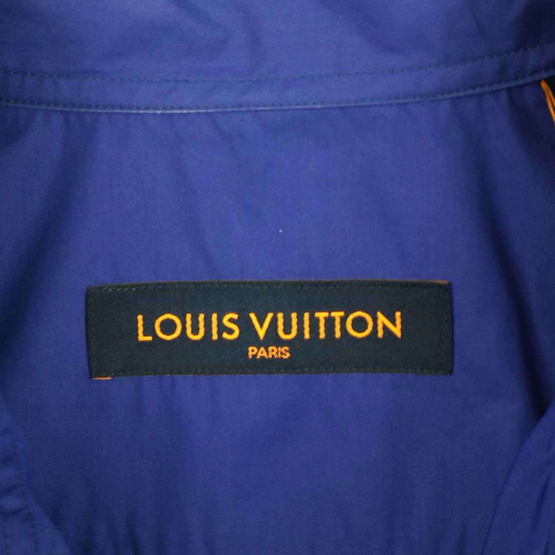 Louis Vuitton 22aw LV Split Short Sleeve Pullover Shirt Rm222m Mn8 Hns04w Blue L