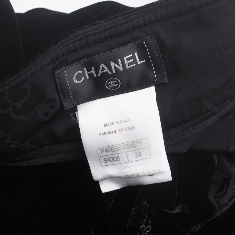 Chanel Cropped Pants Size 34 CC Logo Coco Mark Made In Italy 20250403 Ra3964