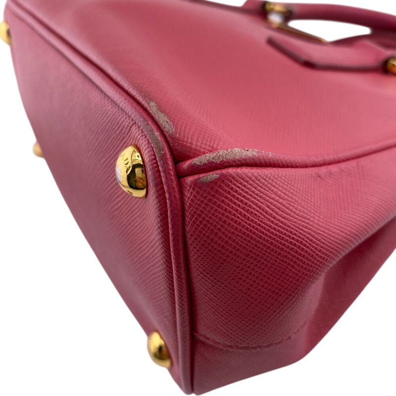 Prada Galleria Mini Handbag Bag Cabasn Brand Pink Ladies