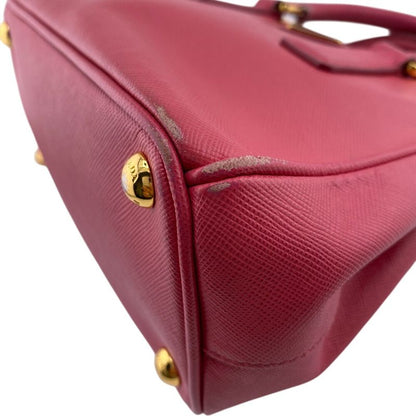 Prada Galleria Mini Handbag Bag Cabasn Brand Pink Ladies