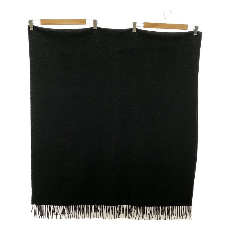 Hermes 100% Cashmere Fringe Large Shawl Scarf Unisex | Black | Men's