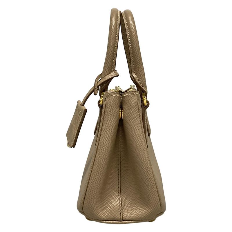 Prada Handbag Galleria Beige Mini Bag Leather