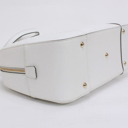 Gucci Bright Diamante 2way Leather White Handbag Gold 354332-001998