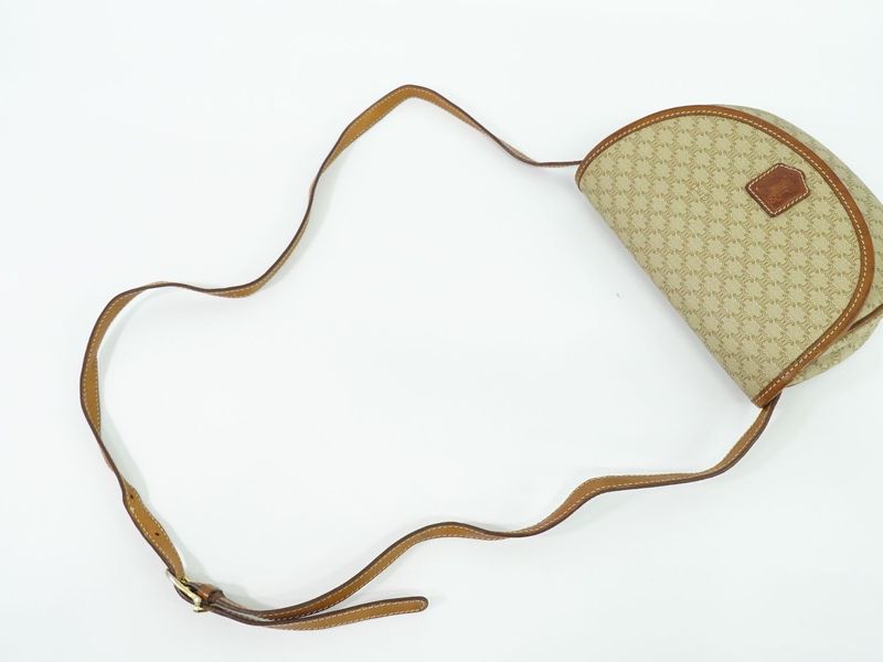 Authentic Celine Macadam Shoulder Bag Pochette PVC Beige Macadam Bag Pre-owned