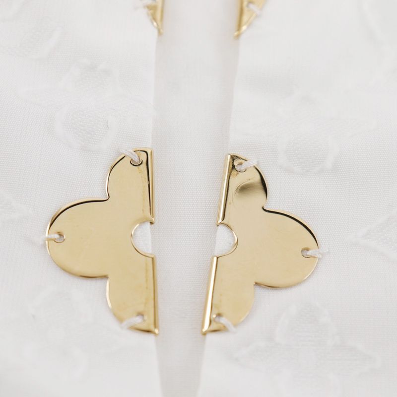 Louis Vuitton French Sleeve Ruffle Top Ruffle Blouse Monogram Rw232w AQV Fhbl13