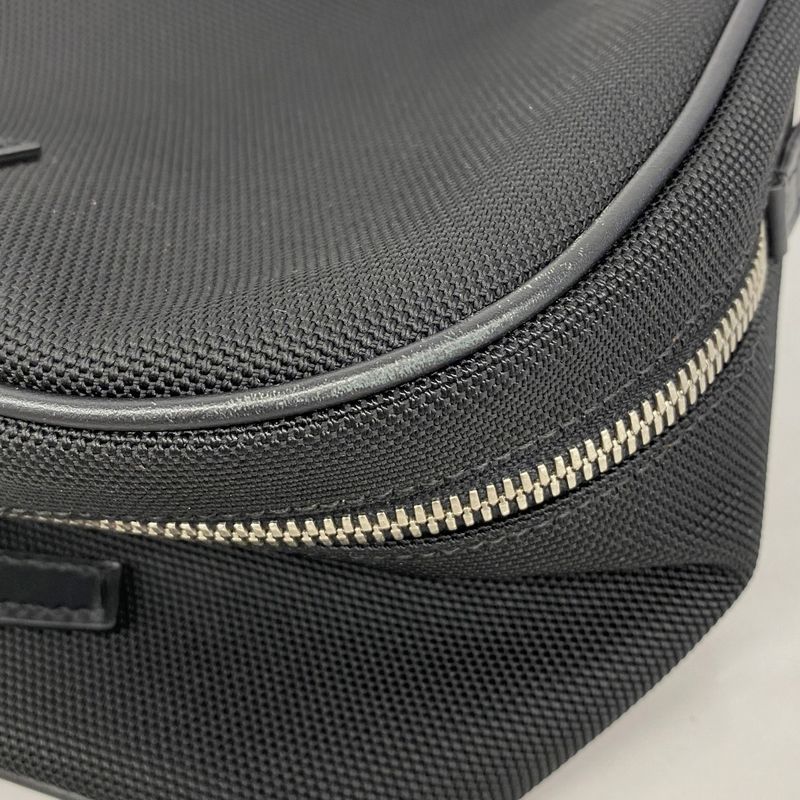 Gucci Waist Bag Sherry Line 630920 Nylon Black Silver Hardware Men Women Unisex