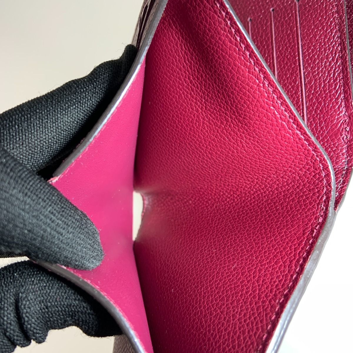 Louis Vuitton Empreinte Portefeuille Marine Trifold Wallet Wine Red