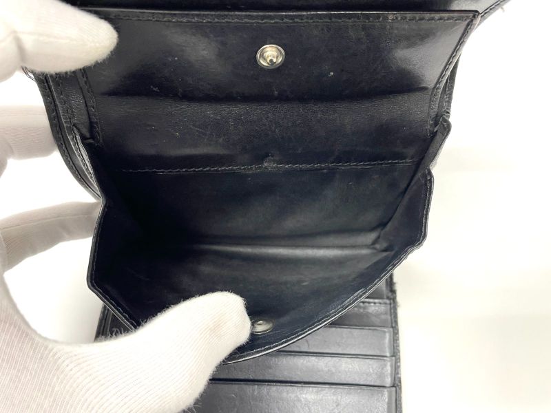 Celine Old Celine Vintage C Macadam Allover Jacquard And Leather Trifold Wallet