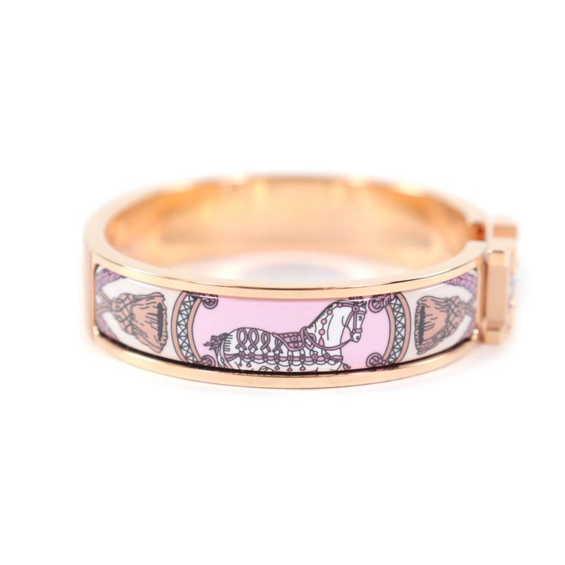 Hermes Click H/grand Apala Orb Pink Gold Hardware Current Production Bangle