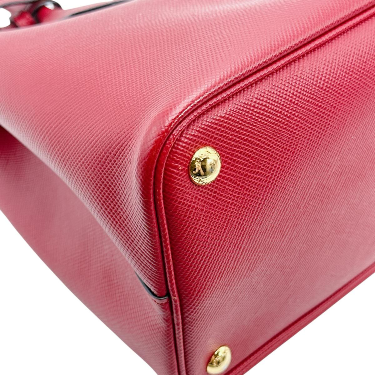 Prada Bn2775 Saffiano Shoulder Bag 2-Way Handbag Red