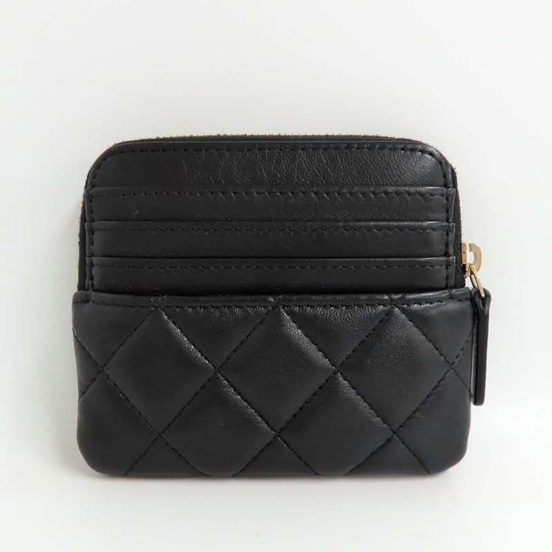 Chanel Classic Zip Coin Purse Ap2061 Black Lambskin Gdhardware