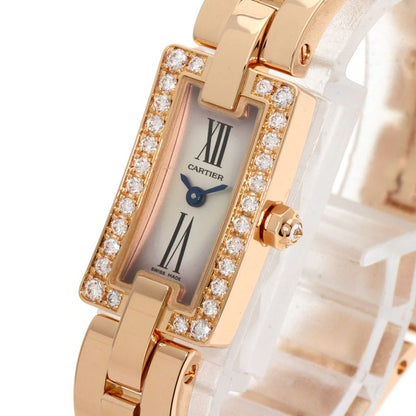 Cartier Wg40023j Ballerina Diamond Watch 18K Pink Gold Diamonds Ladies