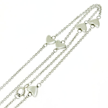 Tiffany & Co Silver Heart Link Lariat Necklace 8.6g 925 Engraved 463787 Necklace