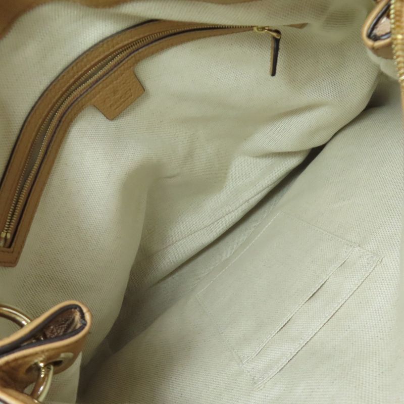 Gucci 536194 Outlet One Shoulder Interlocking G Tote Bag Leather Women