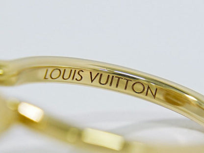 Authentic Louis Vuitton LV Petite Burg Fleur 750 YG Ring 49 9 Yellow Gold Viton