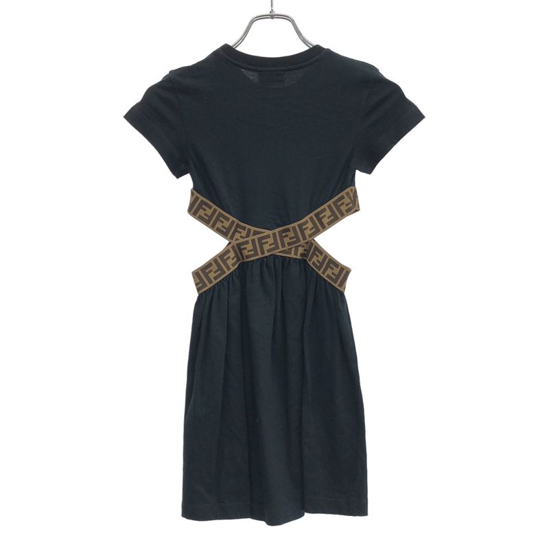 Fendi Kids Fendi Kids Ff Logo Cross Dress Jfb330 7aj Black 7a