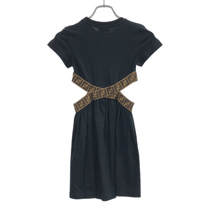 Fendi Kids Fendi Kids Ff Logo Cross Dress Jfb330 7aj Black 7a