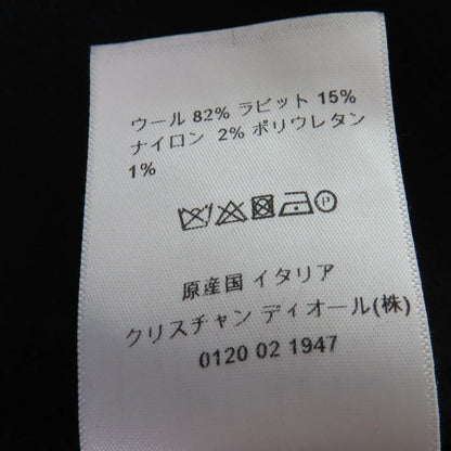 Christian DIOR 010m41a1116 Wool Rabbit Hooded Coat Black 40 Made In Italy