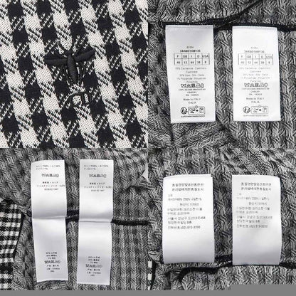 Dior Ensemble Knit Plaid Bi-40 BK WH 344w01am135 Women's Apparel