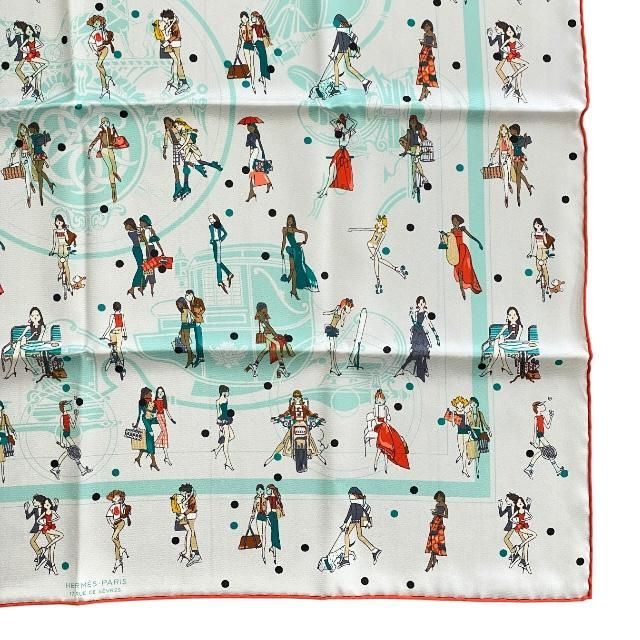 Hermes Scarf Carré 70 EX Libris LES Parisie Ex Libris Parisienne Silk Multicolor