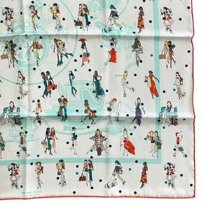 Hermes Scarf Carré 70 EX Libris LES Parisie Ex Libris Parisienne Silk Multicolor