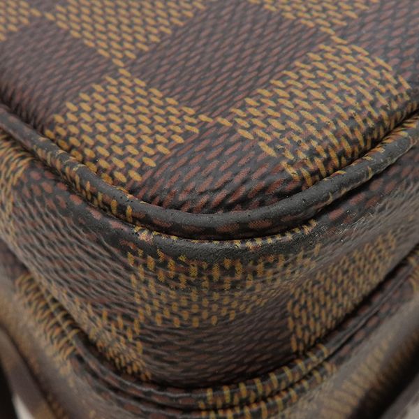 Louis Vuitton Shoulder Bag Naviglio Damier Ebene Canvas Damier Gold Hardware