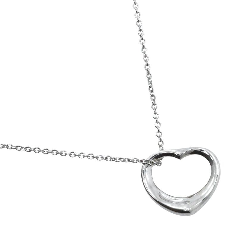 Tiffany & Co Open Heart Elsa Peretti 925 Silver Ladies 2.9g Necklace