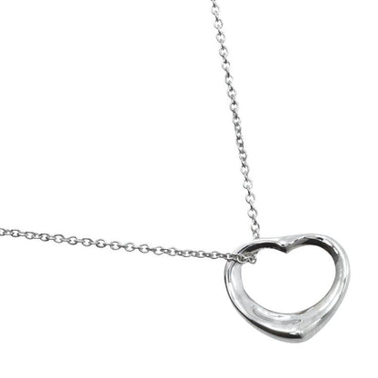 Tiffany & Co Open Heart Elsa Peretti 925 Silver Ladies 2.9g Necklace