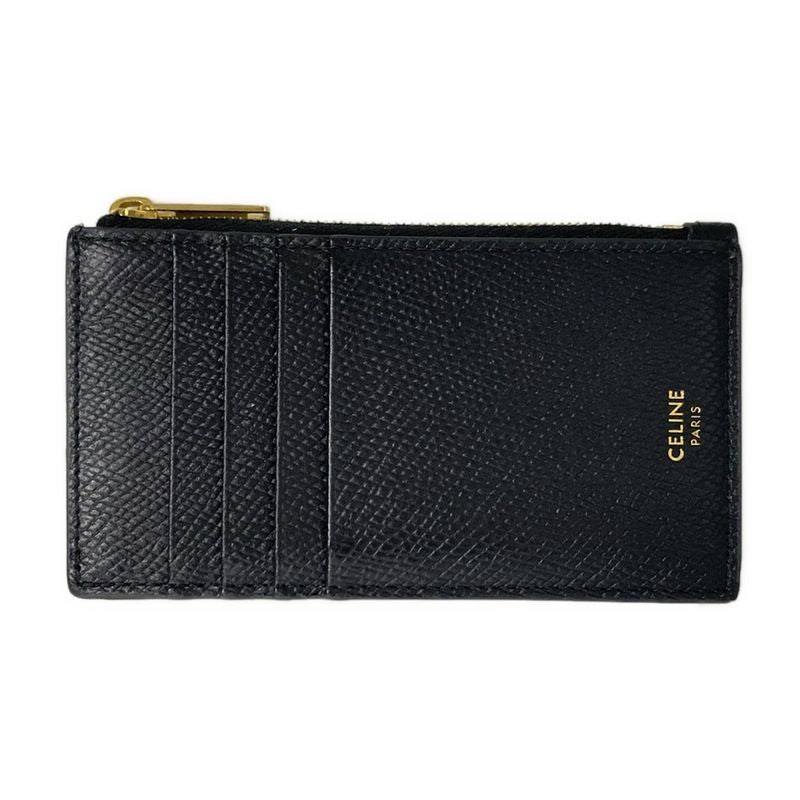 Celine Card Case Compact Zipped Card Holder Black Fragment Case
