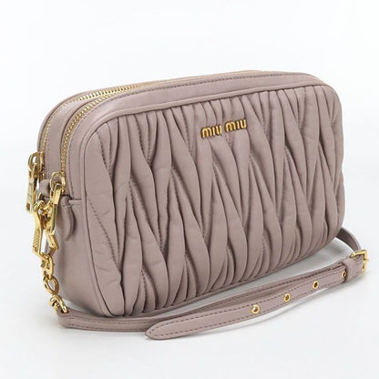 Miu Miu Miu Matelasse Shoulder Bag Leather