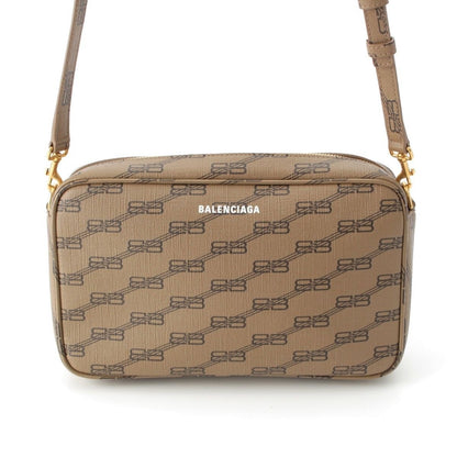 Balenciaga BB Monogram Camera Shoulder Bag Brown