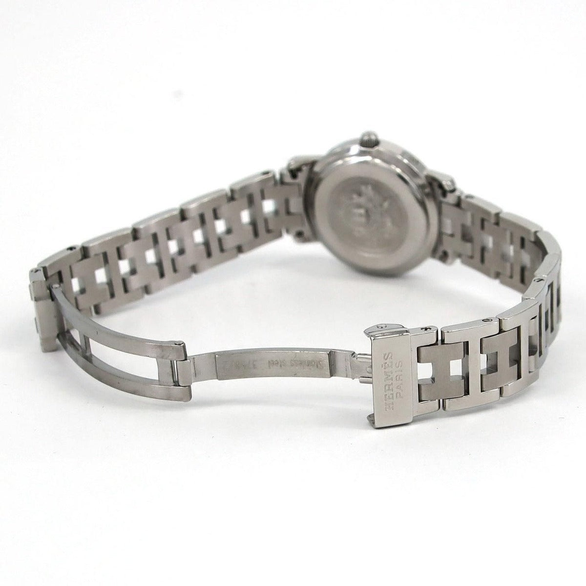 Hermes SS Quartz Bracelet Black Arabic — view 6