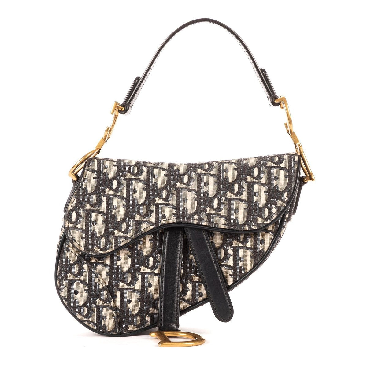 Dior Blue Canvas Bree Kusaddle Navy