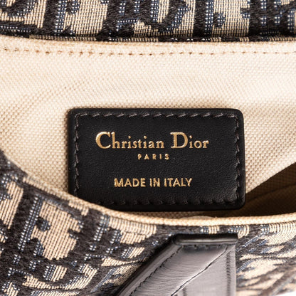 Dior Blue Canvas Bree Kusaddle Navy — view 10
