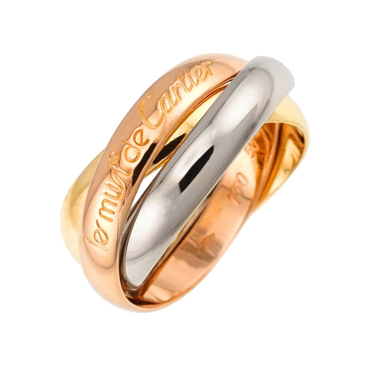Cartier Trinity MM 50 Ring 18k YG WG PG Consecutive Suri Gold Colors 750