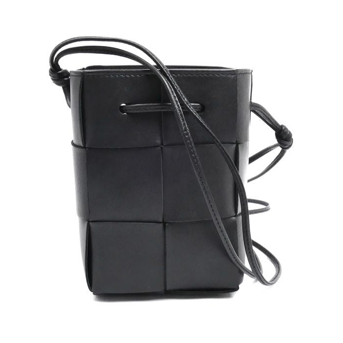 Bottega Veneta Maxi Intrecciato Cassette Mini Shoulder Bag Black