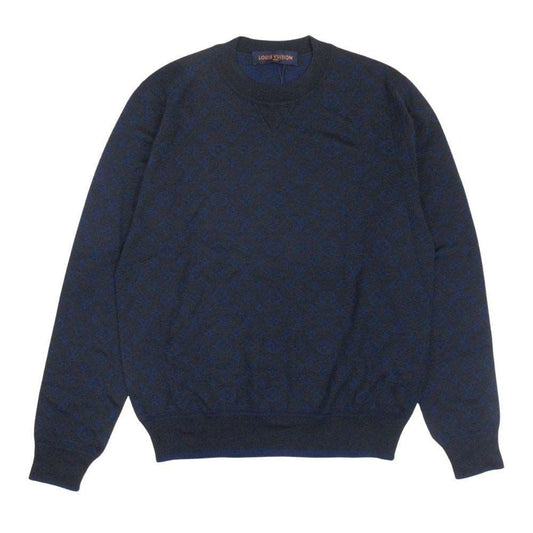 Louis Vuitton Monogram Intarsia All Over Pattern Knit Cashmere Blend