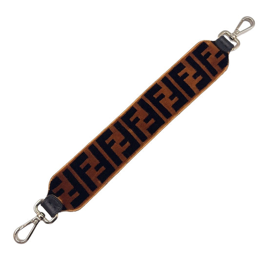 Fendi Strap You Mini Velour Brown Black Silver