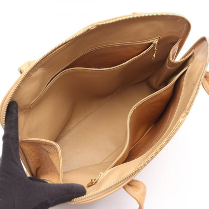 Chanel Tote CC Logo Beige Leather Calf CC Coco Ball Shoulder — view 3