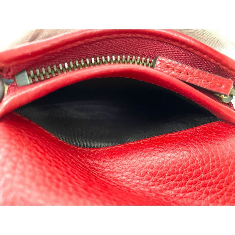 Gucci Animalier Taiga Head Leather Compact Wallet Red — view 11